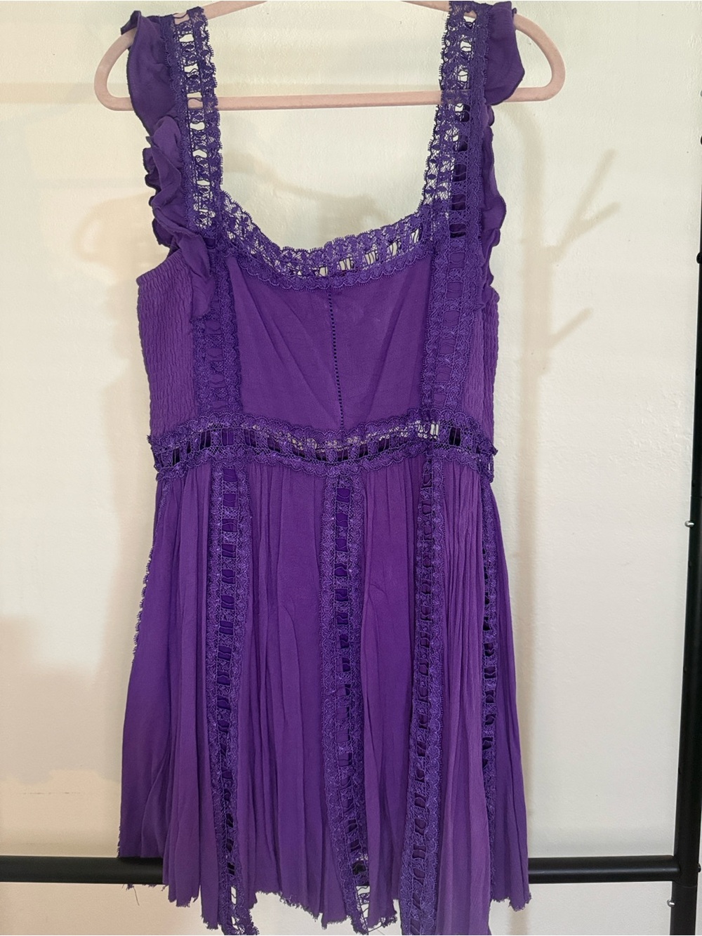 Buddy Love - Adams Mini Dress 💜🤍 - Game Day dress - Size Large